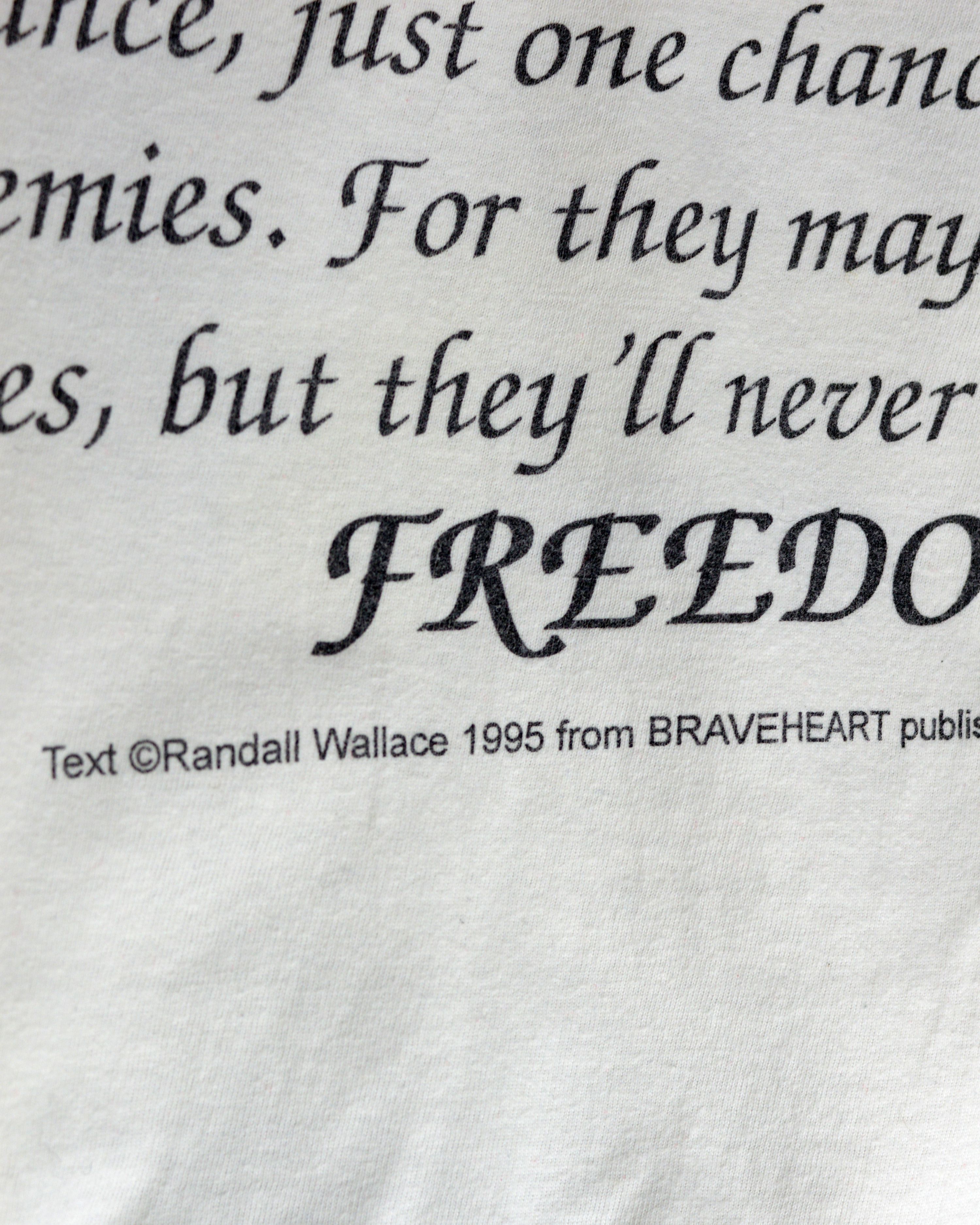Vintage Vintage Braveheart Freedom Randall Wallace 1995 t shirt Size US XL / EU 56 / 4 - 6 Thumbnail