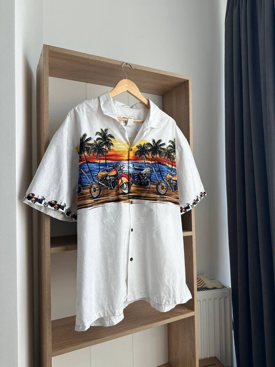 Japanese Brand × Vintage Vintage Ky’s Aloha Hawaiian Motorcycle White Shirt Size US XXL / EU 58 / 5 - 16 Thumbnail