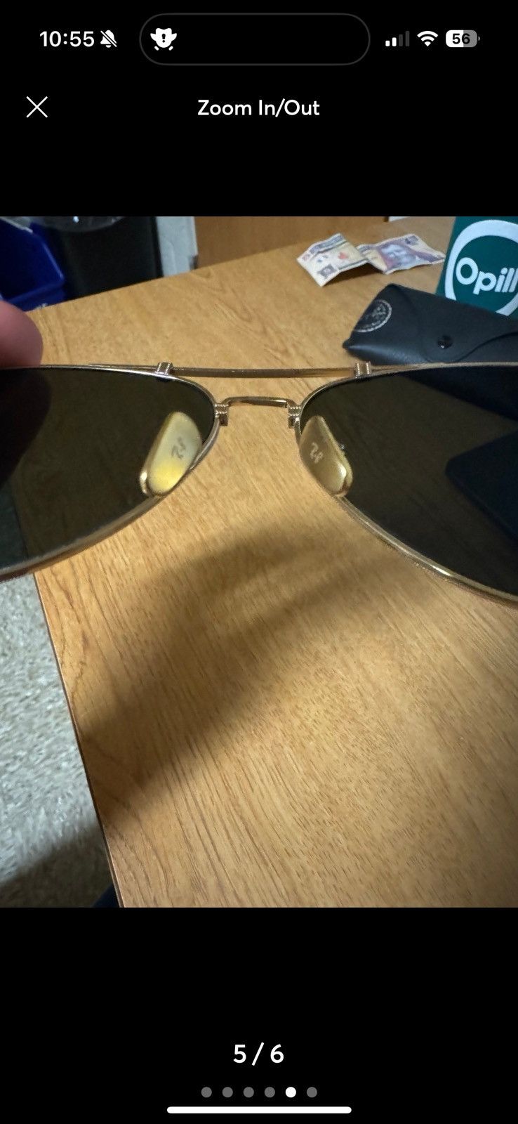 RayBan Ray-Ban Aviator Titanium Sunglasses Polarized Size ONE SIZE - 5 Thumbnail