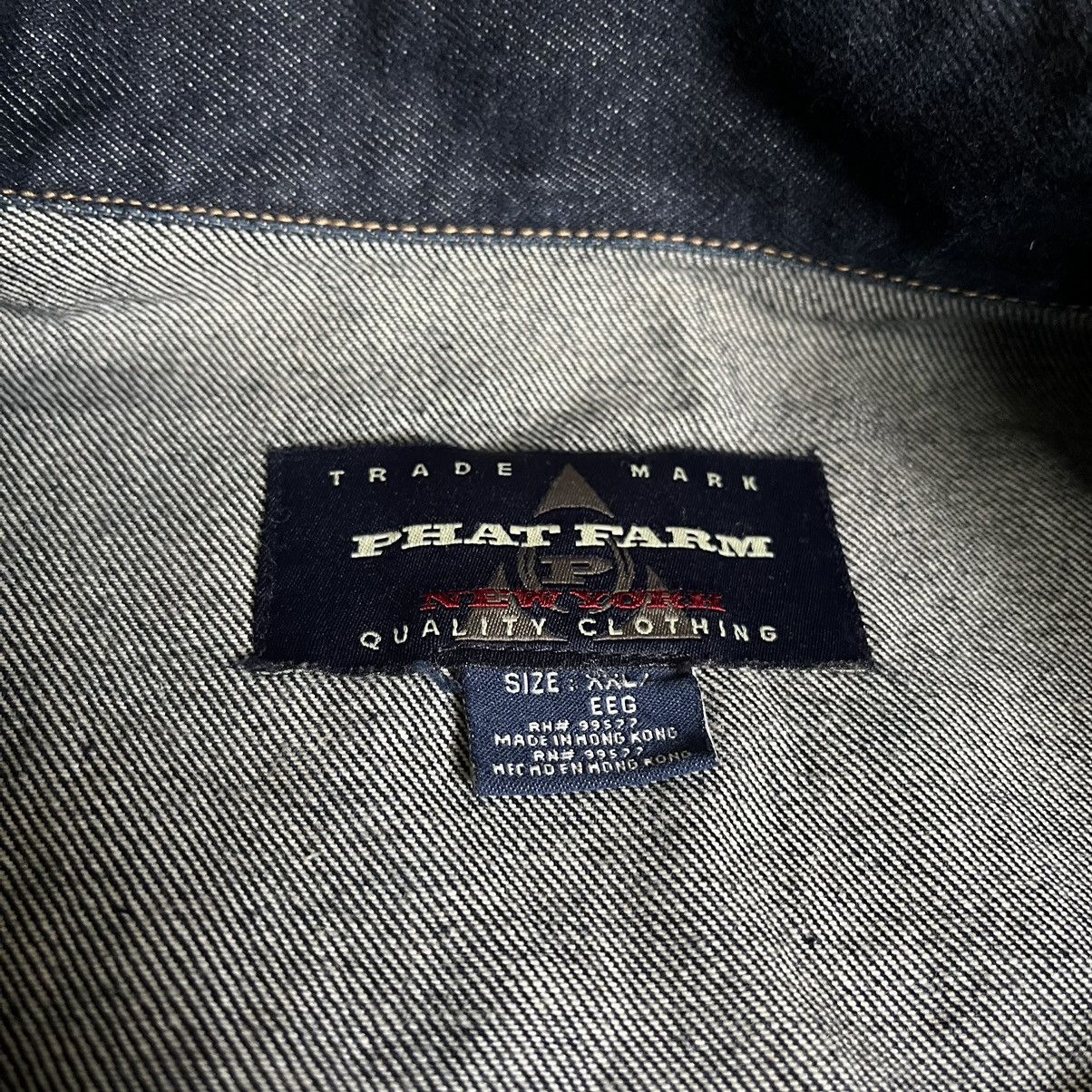 Phat Farm Vintage 1990s Phat Farm Denim Trucker Rap Jean Jacket Baggy Size US XXL / EU 58 / 5 - 5 Thumbnail