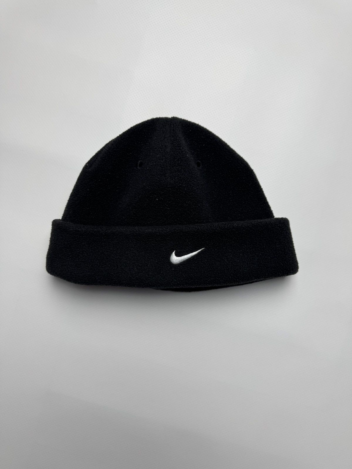 Nike Vintage Nike Center Swoosh Fleece Beanie Made in Taiwan Size ONE SIZE - 1 Thumbnail