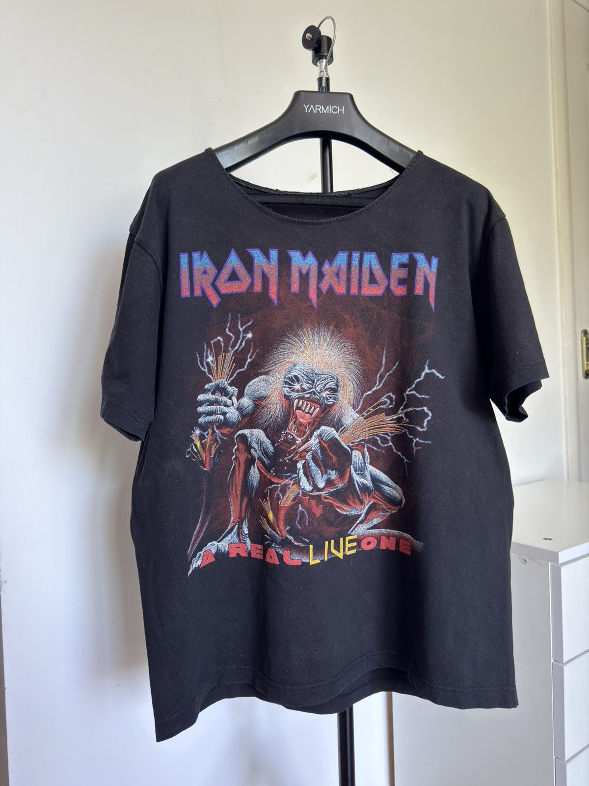 Band Tees × Iron Maiden × Vintage Vintage 2000s Iron Maiden A Real One Trooper T Shirt Size US L / EU 52-54 / 3 - 3 Thumbnail