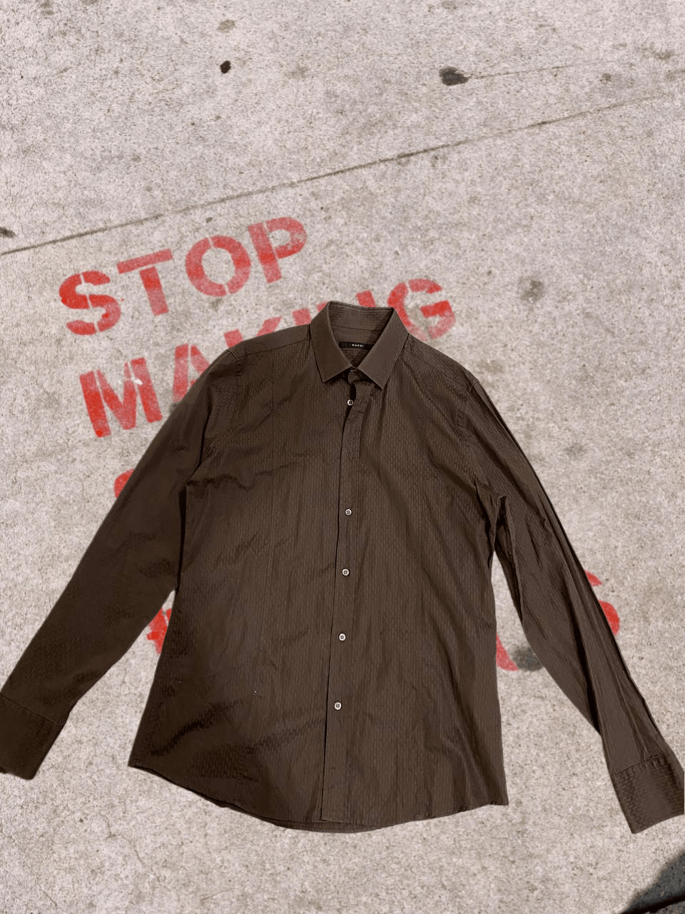 Gucci Gucci Brown GG Monogram Shirt Luxury Designer Button-Up Size US S / EU 44-46 / 1 - 1 Thumbnail