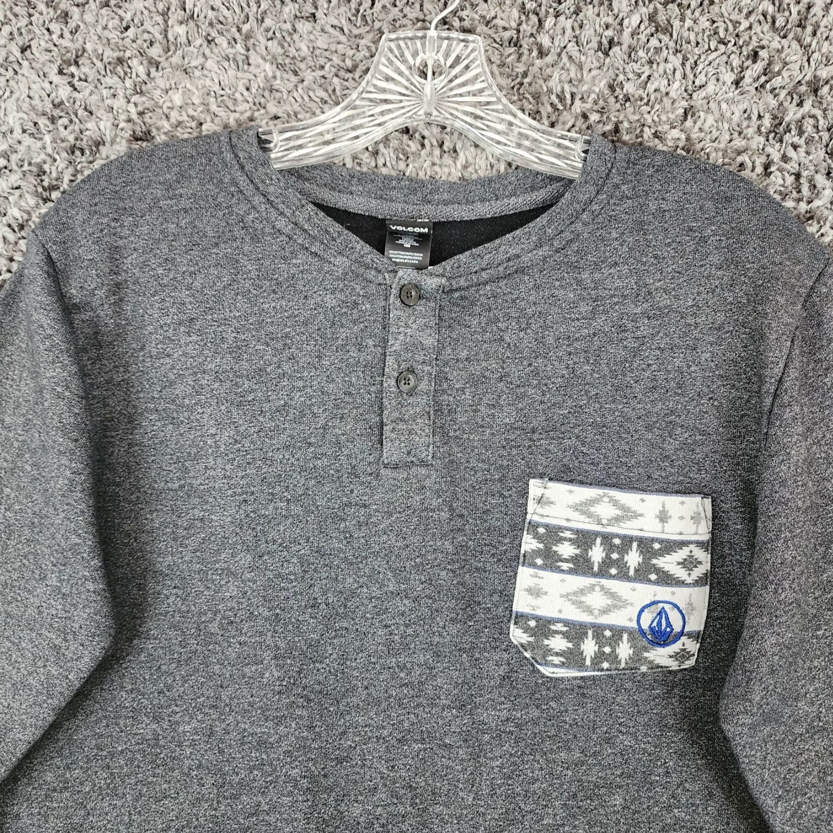Volcom VINTAGE Volcom Mens Long Sleeve Sweater Size M Gray Lightweight Pullover Shirt Mens Size US M / EU 48-50 / 2 - 3 Thumbnail
