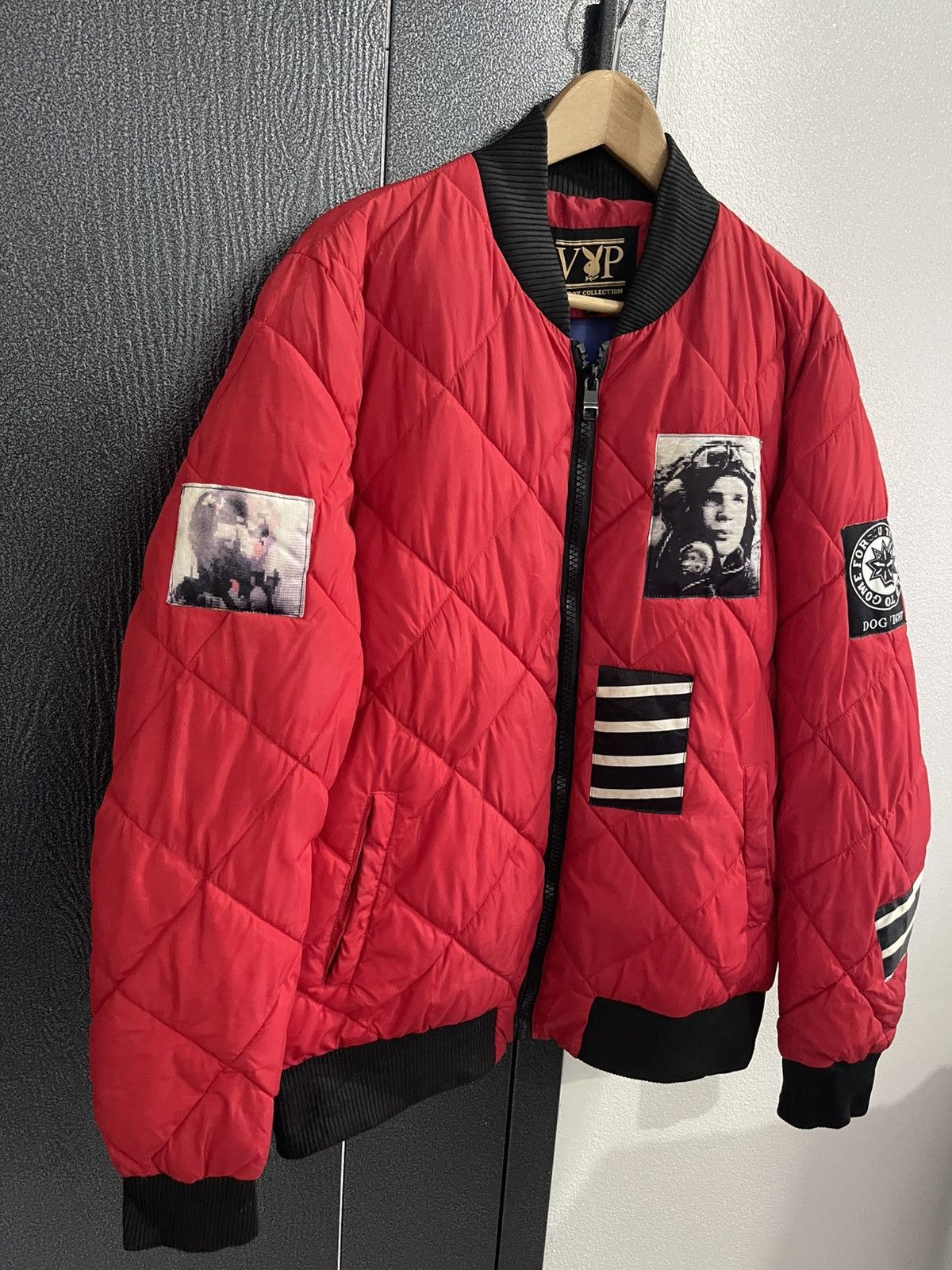 Playboy Playboy Quilted Design With Patches Bomber Jacket Size US XL / EU 56 / 4 - 3 Thumbnail