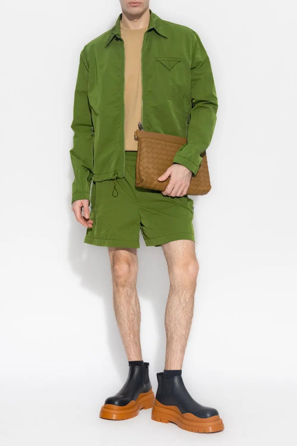 Bottega Veneta o1n1vont0125 Nylon Shorts in Green Size US 34 / EU 50 - 2 Thumbnail