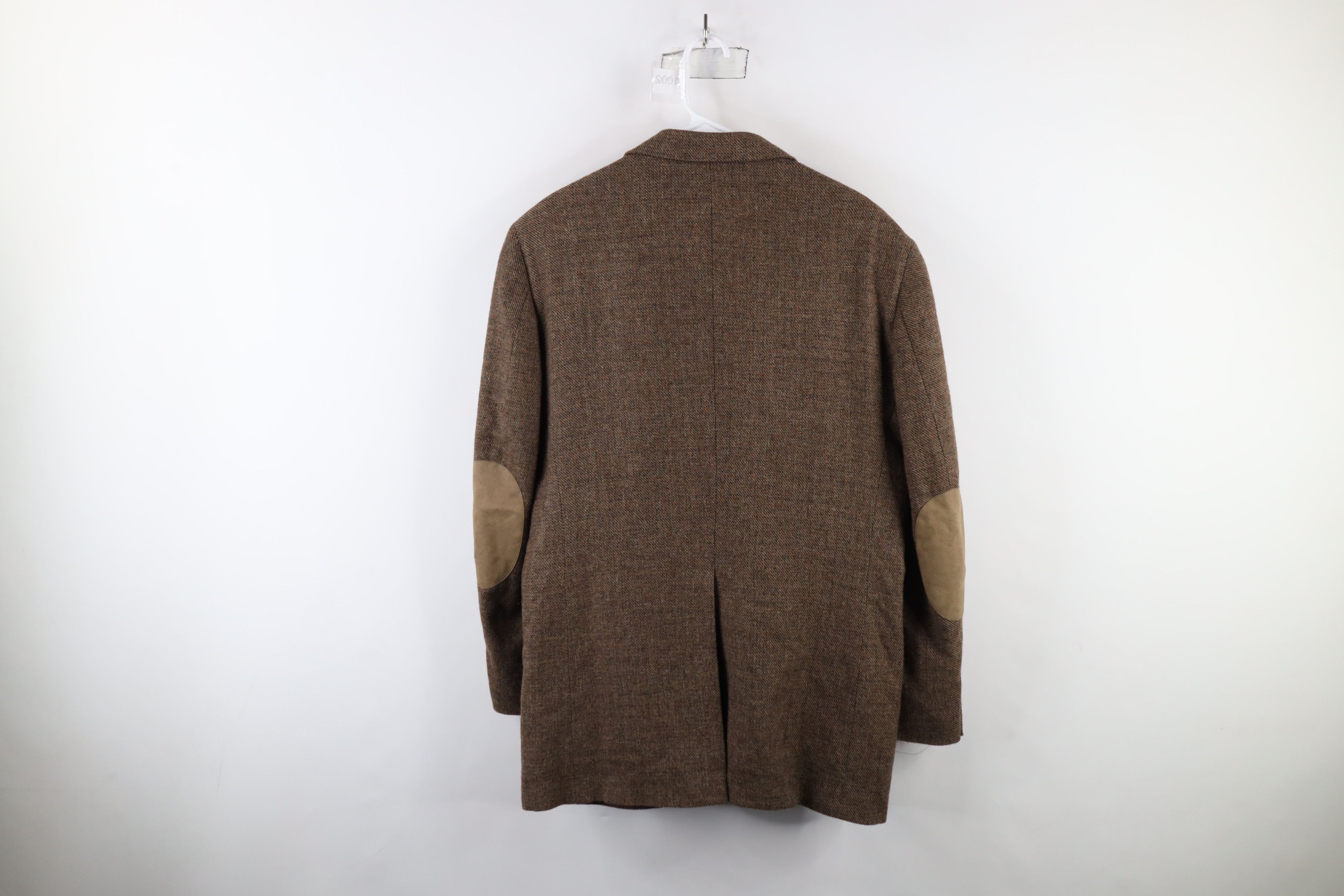 Vintage Vintage 90s Tweed Elbow Patch Strap Collar Blazer Jacket USA Size US XXL / EU 58 / 5 - 13 Thumbnail