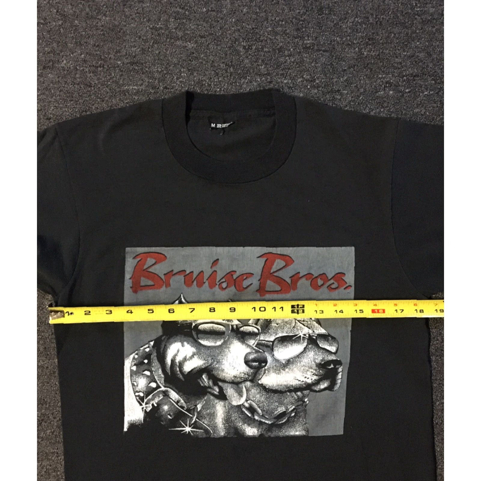 Vintage VINTAGE Bruise Bros Dogs Pitbull faded Shirt M Black USA Hip Hop 90s Grunge Screen Stars Men T-Shirt Short Sleeve Single Stitch Size US M / EU 48-50 / 2 - 6 Thumbnail