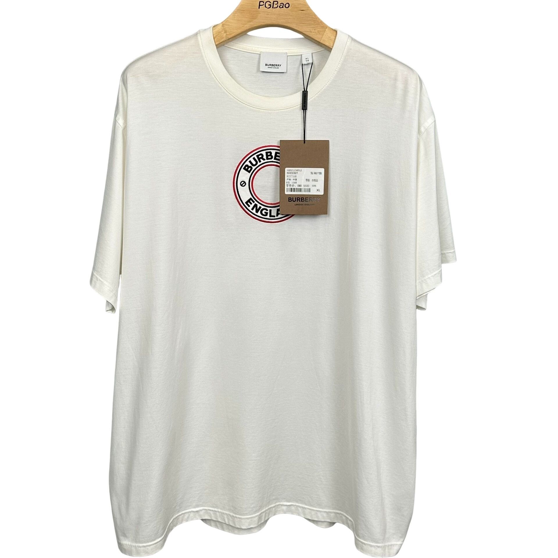 Burberry Burberry Circle Logo Embroidered T-Shirt XL Size US XL / EU 56 / 4 - 1 Thumbnail