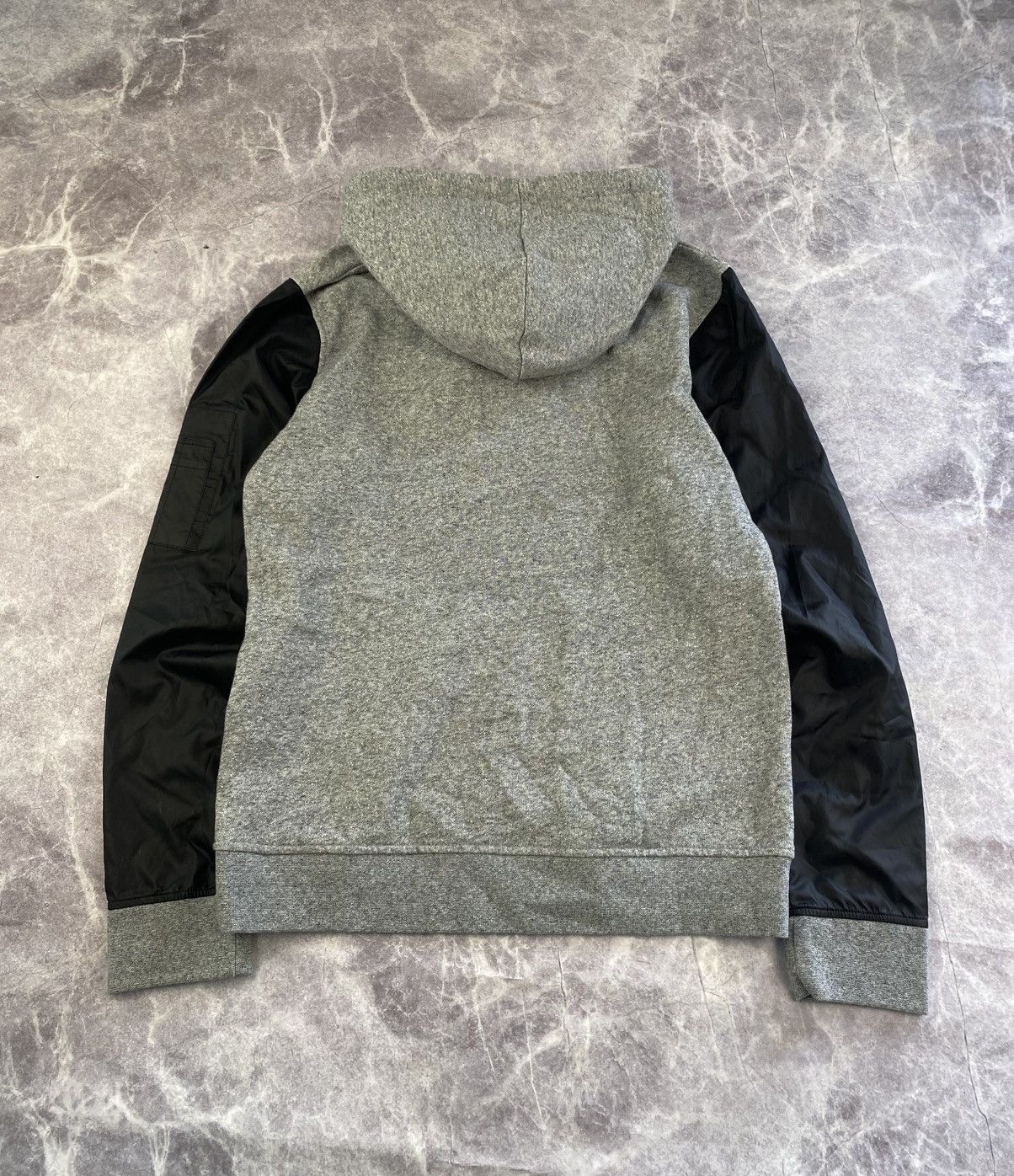 The Kooples The Kooples Melange Hoodie with Black Nylon Details Size: XS Size US XS / EU 42 / 0 - 9 Thumbnail