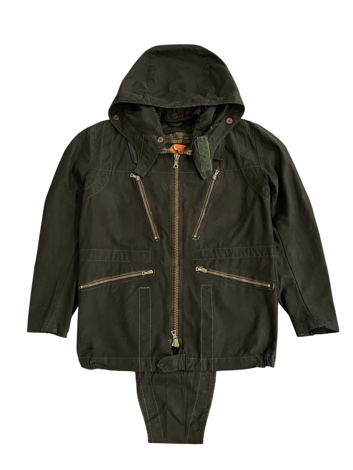 Vintage Vintage C46 70s Swedish Military Hoodie Jacket Size US L / EU 52-54 / 3 - 1 Thumbnail