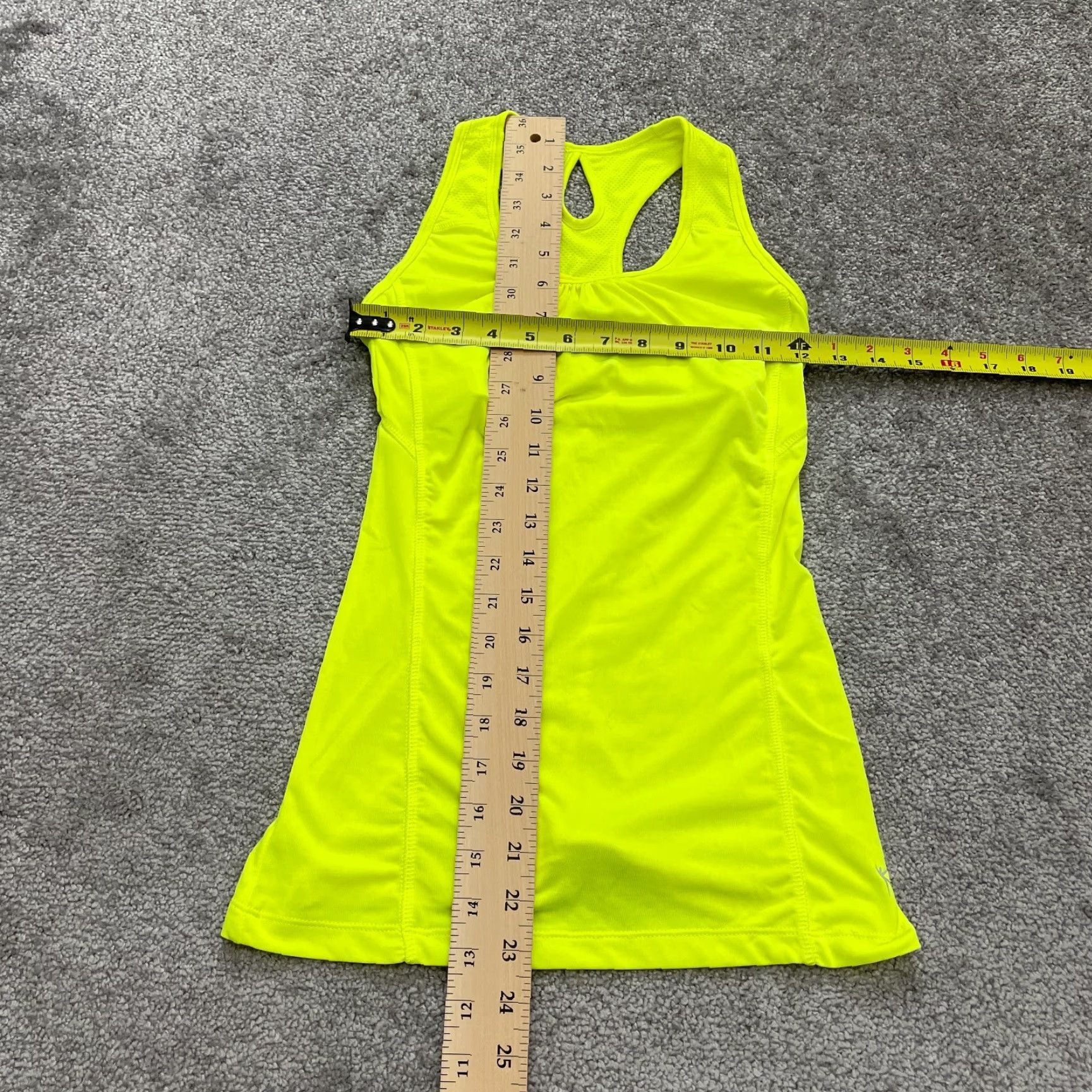 Vintage Danskin Now Dri More Sports Tank Top Womens XS Neon Yellow Racerback Activewear Size XS / US 0-2 / IT 36-38 - 7 Thumbnail