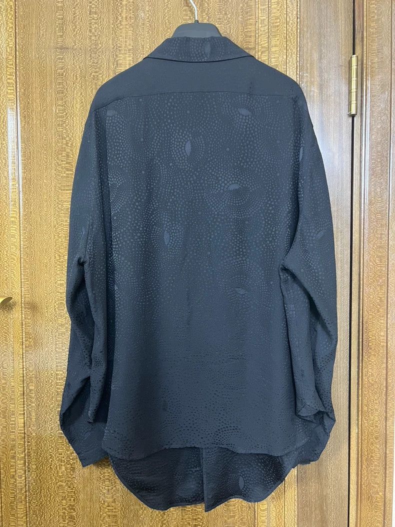 Saint Laurent Paris Saint Laurent Black Polka Dot Silk Shirt-2505 Size US M / EU 48-50 / 2 - 3 Thumbnail