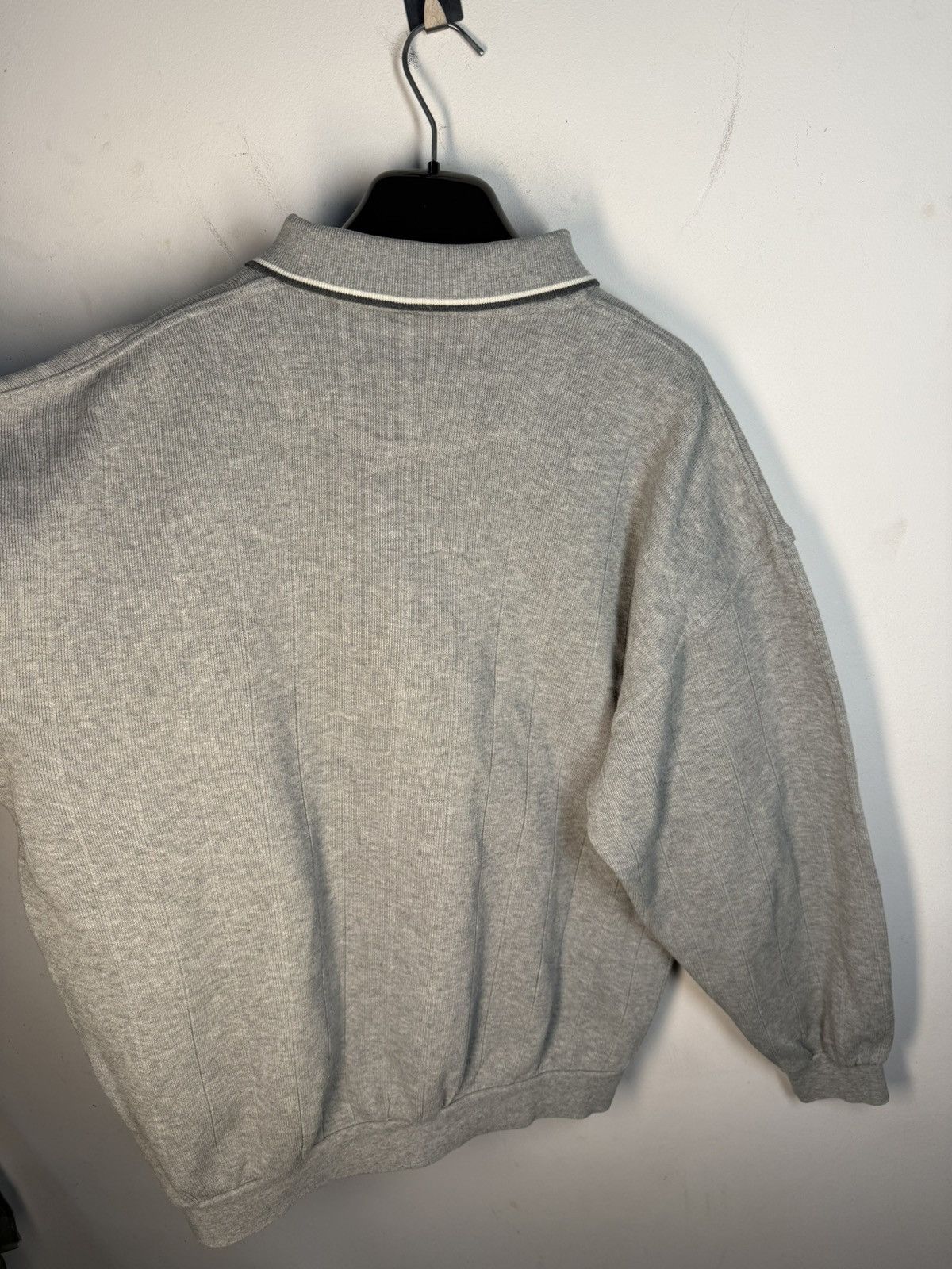 Yves Saint Laurent 90s YSL Sweatshirt 1/4 Quarter Zip Grey Vintage Sweater Size US L / EU 52-54 / 3 - 13 Thumbnail