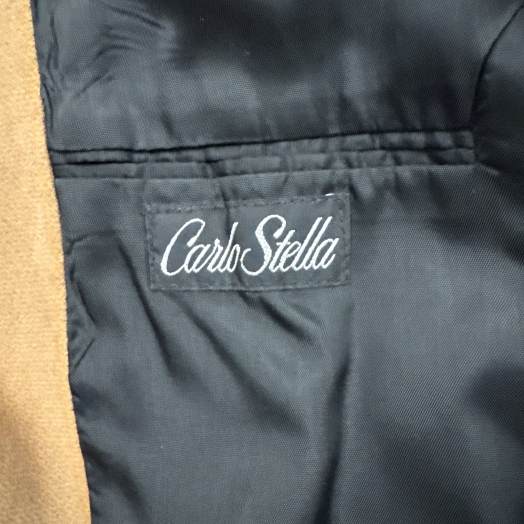 Vintage VINTAGE Carlo Stella Suit Coat Mens 44L Regular Notch Lapel Three-Button Single-Breasted Brown City Preppy Office Dapper Professional Men Size 44R - 7 Thumbnail