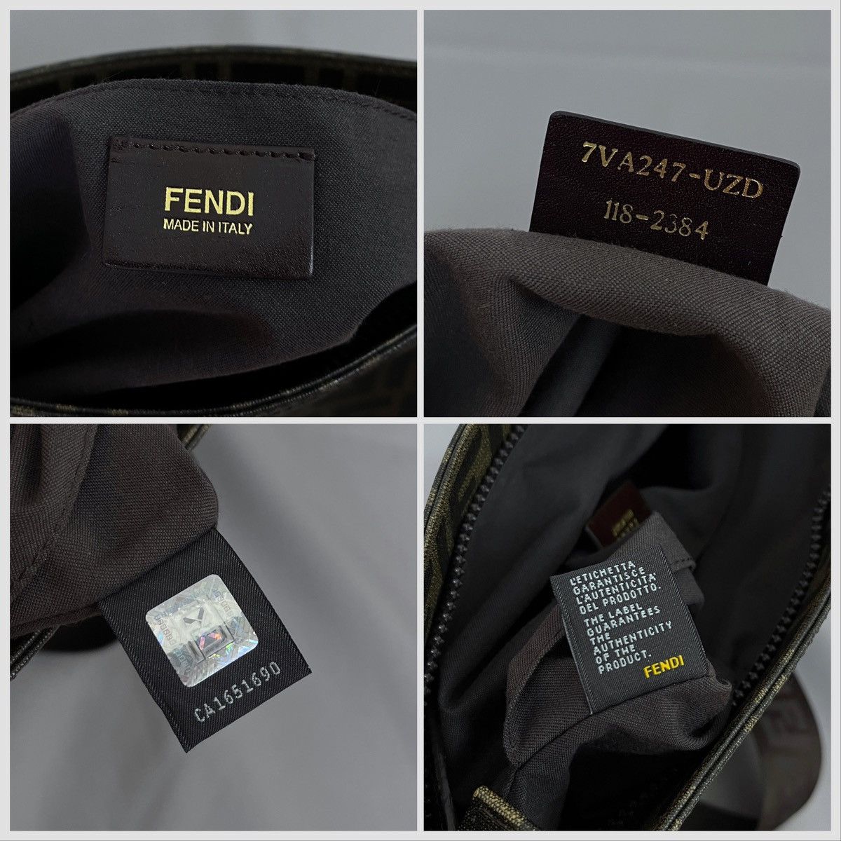 Fendi FENDI FF Monogram Canvas Messenger Bag. Size ONE SIZE - 4 Thumbnail
