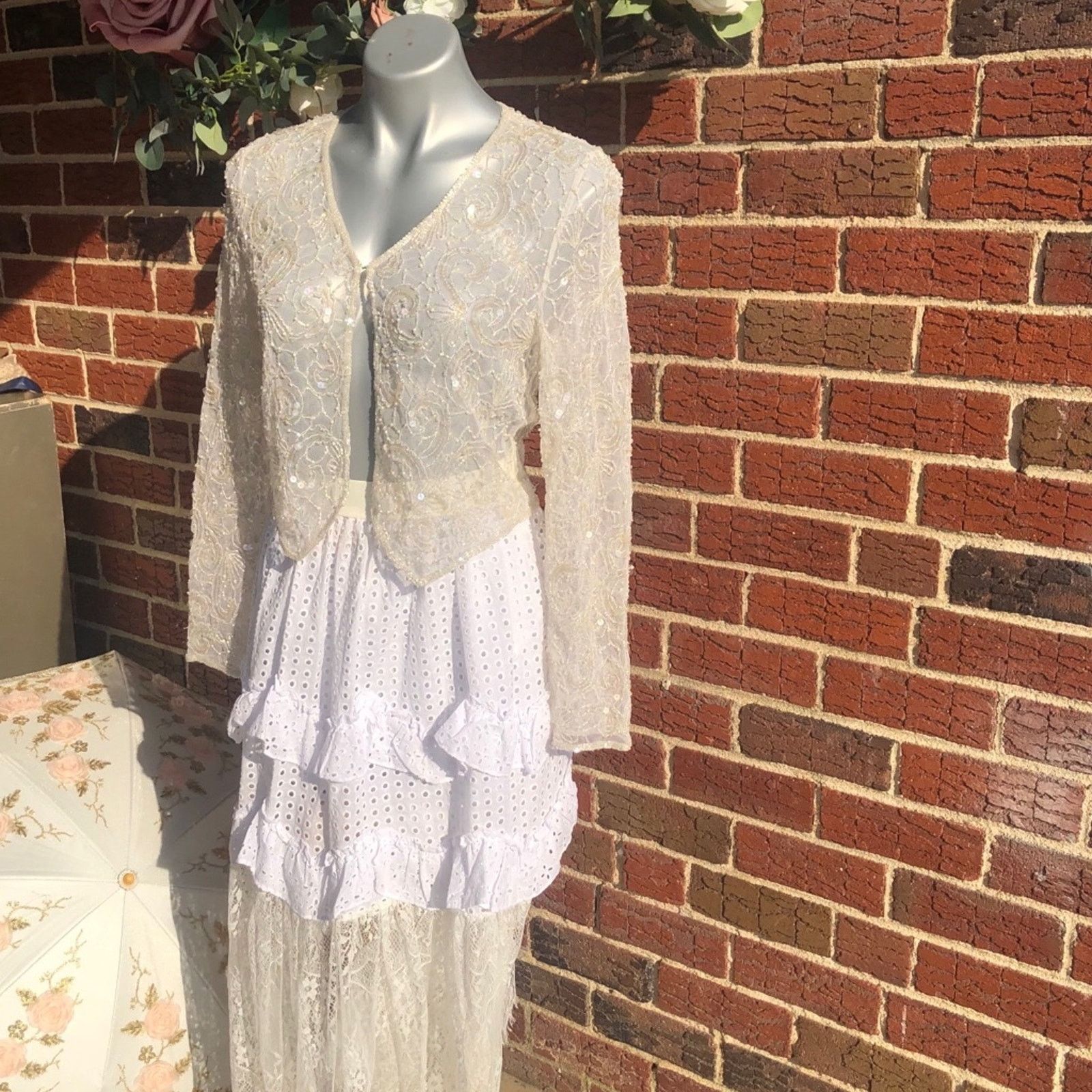 Beaded embroidered cardigan jacket