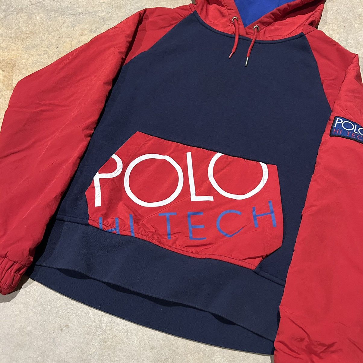 Polo Ralph Lauren × Vintage Vintage Polo Ralph Lauren Hi Tech Hooded Sweatshirt Rare Size US S / EU 44-46 / 1 - 3 Thumbnail