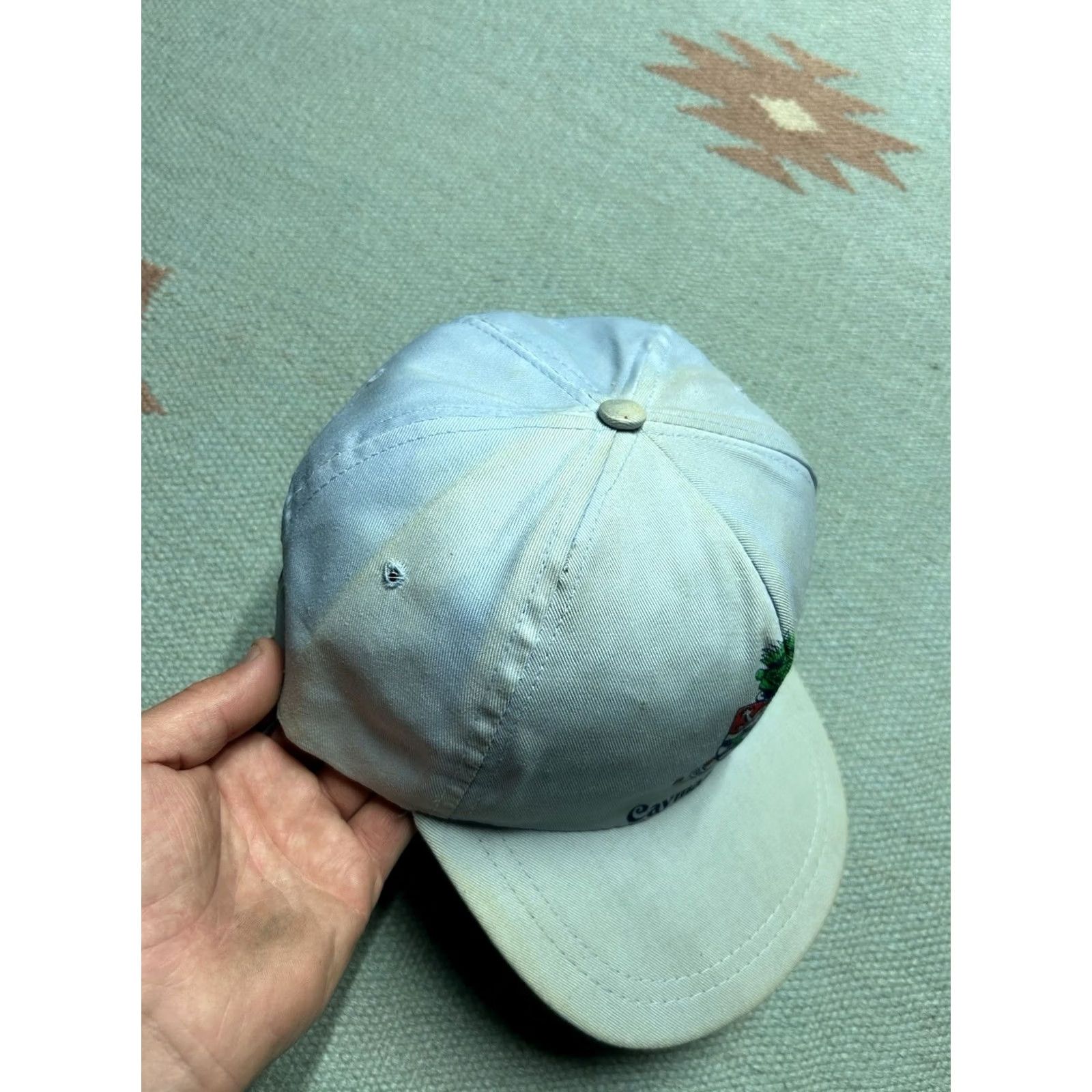 Vintage VINTAGE Blue Ocean Snapback Hat Cap Cayman Islands faded blue beach ocean Adjustable Men Size ONE SIZE - 3 Thumbnail