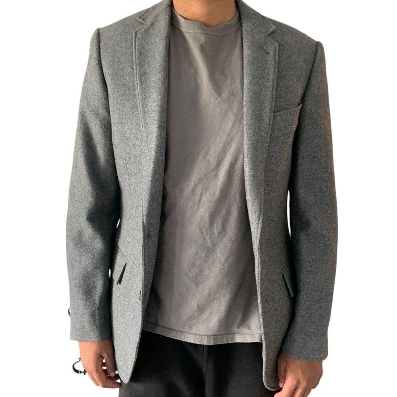 J.Crew J Crew Wool Blend Suede Elbow Patch Sports Jacket Blazer Men Size 36R - 5 Thumbnail