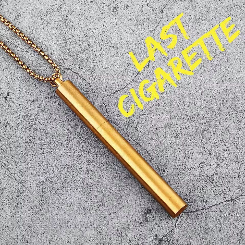 Japanese Brand Stainless Steel "Last Cigarette" Capsule Necklace Size ONE SIZE - 2 Thumbnail