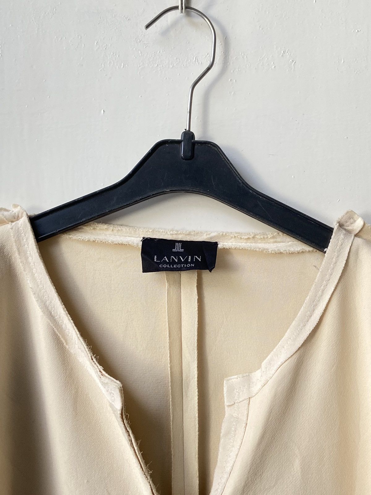 Lanvin LANVIN Collection Cream Blouse Size L / US 10 / IT 46 - 5 Thumbnail