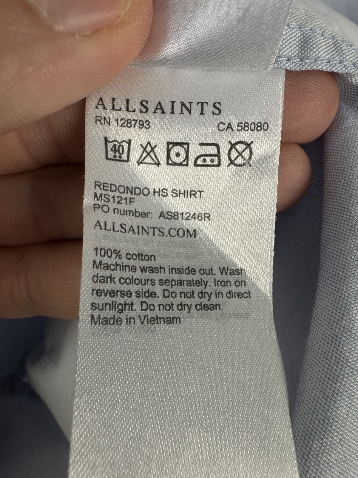 Allsaints Men’s Allsaints Redondo HS Shirt Streetwear Size Medium Size US M / EU 48-50 / 2 - 9 Thumbnail