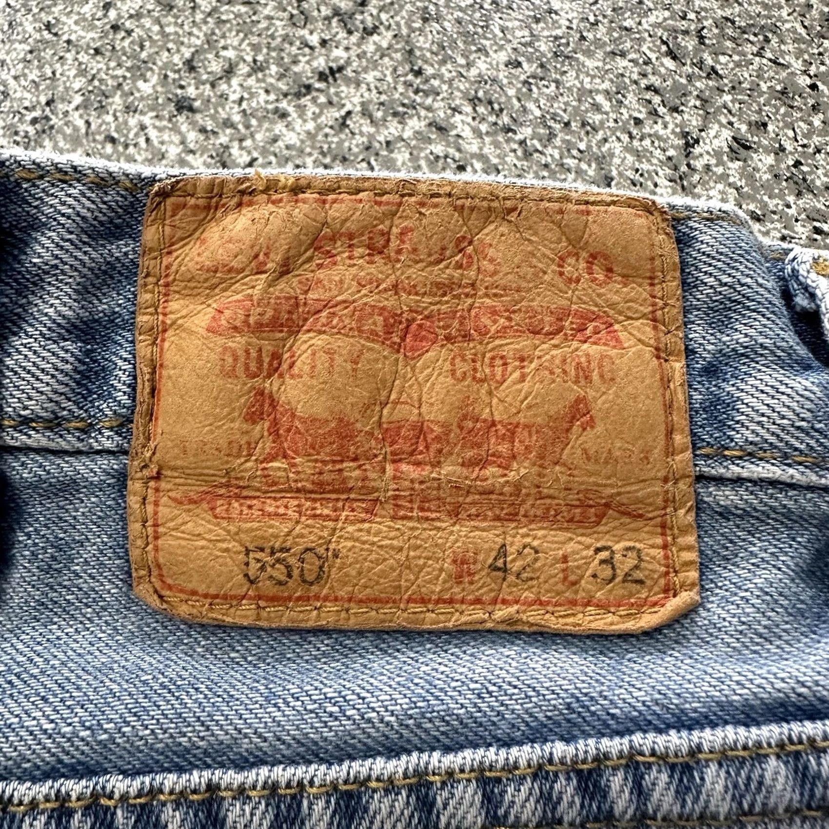 Levi's Levi's 550 Jeans Straight Jeans Mens 40x31 Light Blue Cotton Denim Regular 5-Pocket Vintage No Size US 40 / EU 56 - 2 Thumbnail