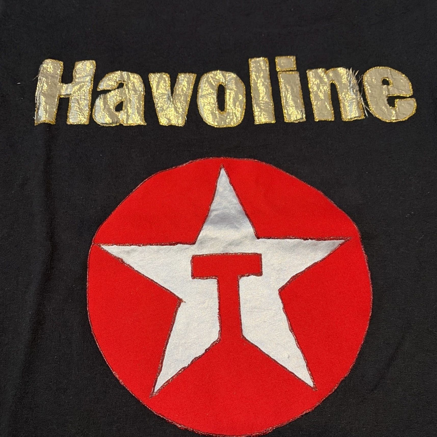 Vintage VINTAGE Havoline Racing Davey Allison NASCAR Black Gold Glitter T-Shirt XL Screen Stars Men T-Shirt 80s Size US XL / EU 56 / 4 - 6 Thumbnail