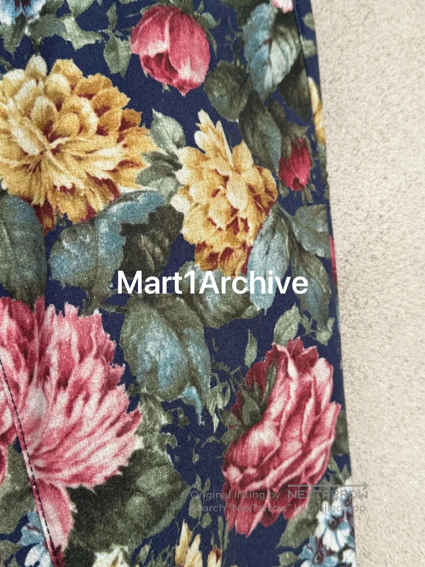 Junya Watanabe Junya Watanabe Straight-Leg Floral Pants. Size 39" - 3 Thumbnail