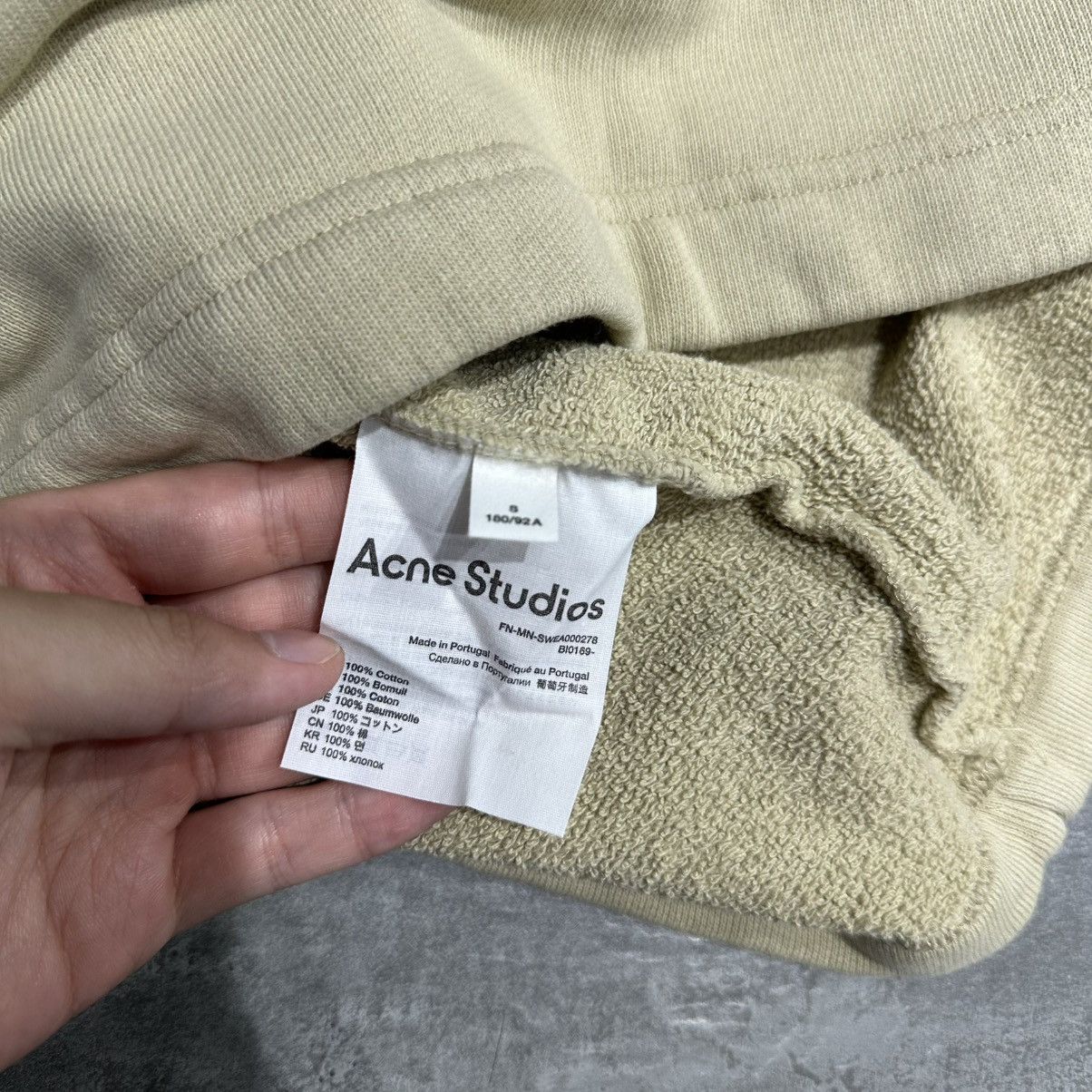 Acne Studios Acne Studios Fin Circus Sweatshirt - Dusty Green Size US S / EU 44-46 / 1 - 5 Thumbnail
