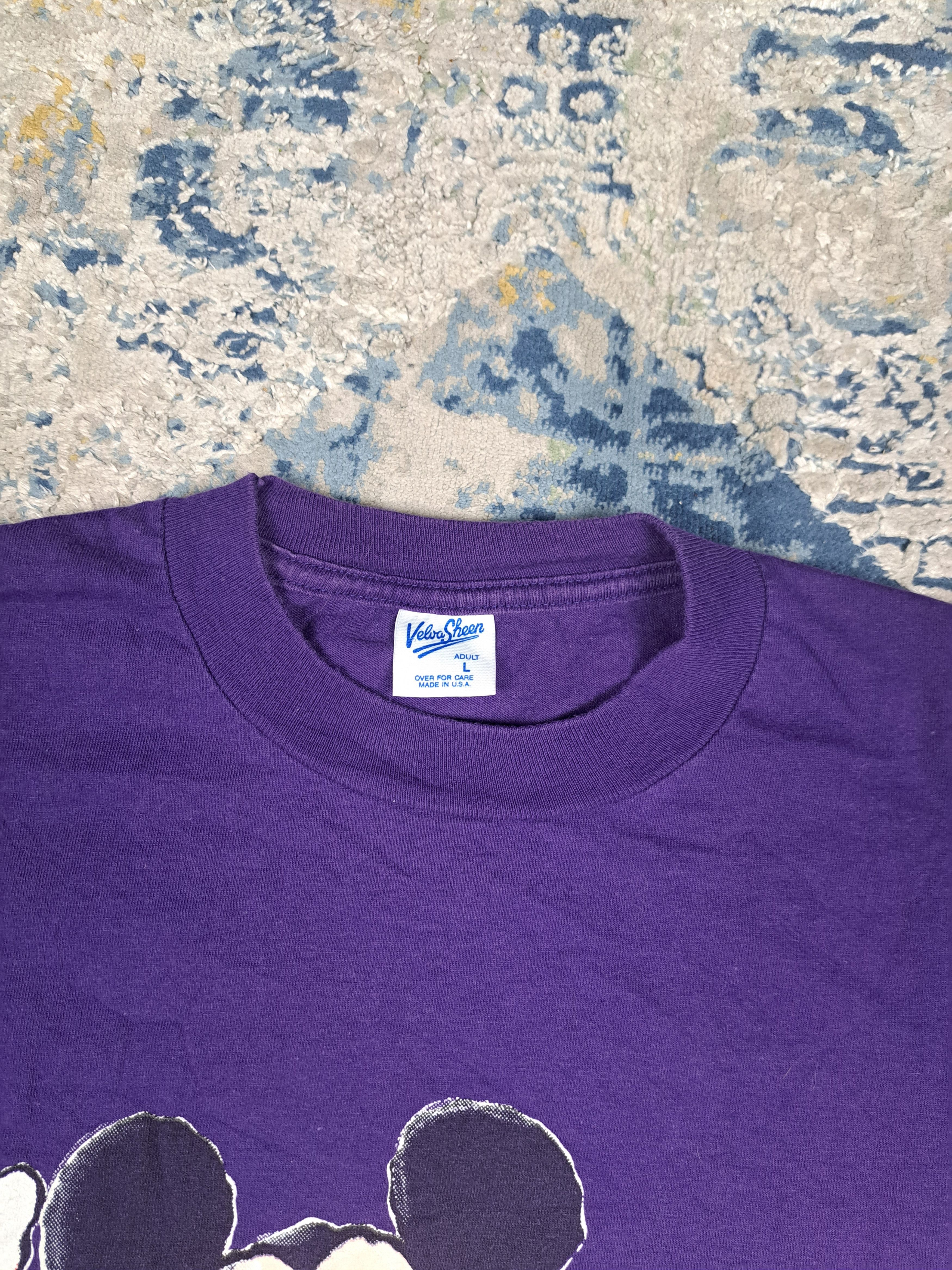 Disney Vintage 90s Disney Orlando Mickey Mouse Tee Velvet Sheen Size US L / EU 52-54 / 3 - 2 Thumbnail
