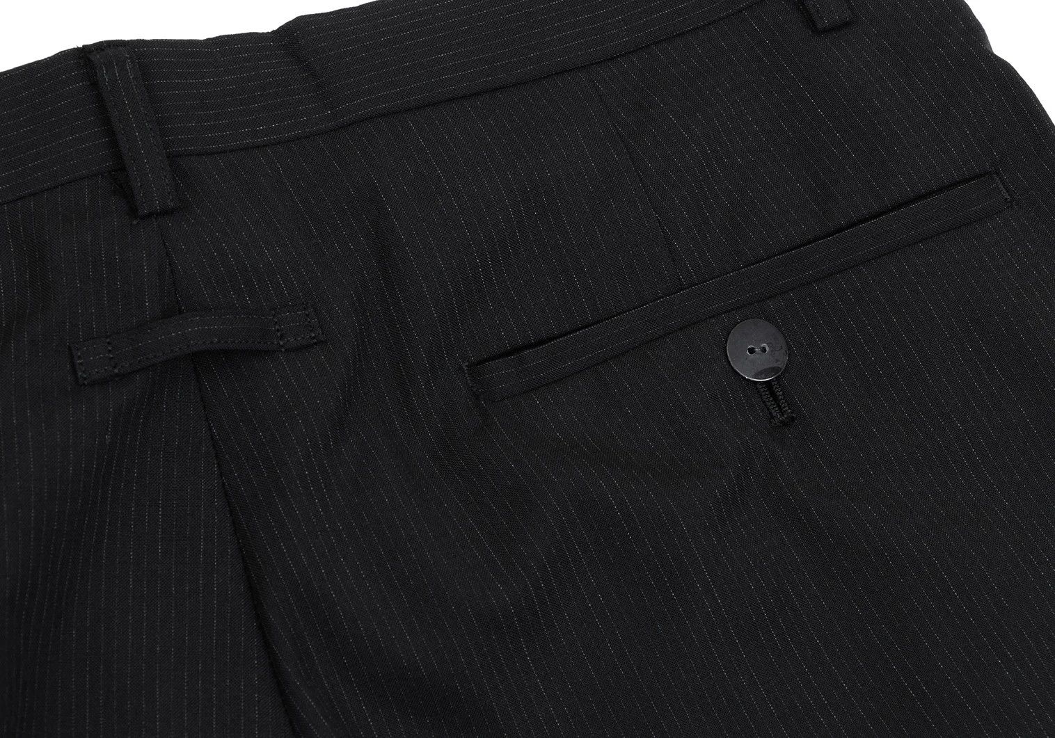 Jean Paul Gaultier Wool Blend Striped Pants in Black, Size 50 Size US 34 / EU 50 - 10 Thumbnail