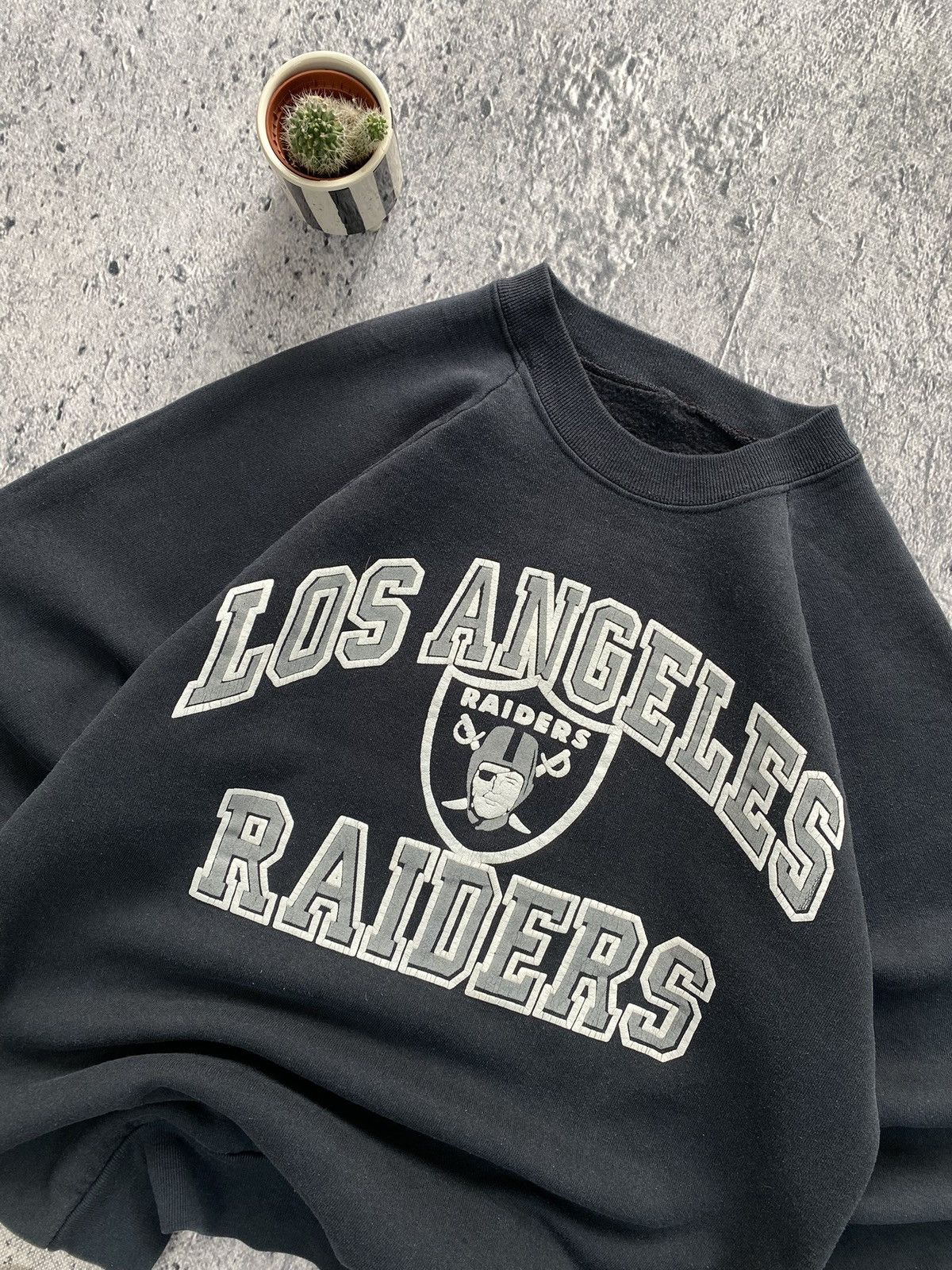NFL × Vintage Sweatshirt Vintage NFL 90’ raiders Los Angeles Streetwear Size US M / EU 48-50 / 2 - 2 Thumbnail