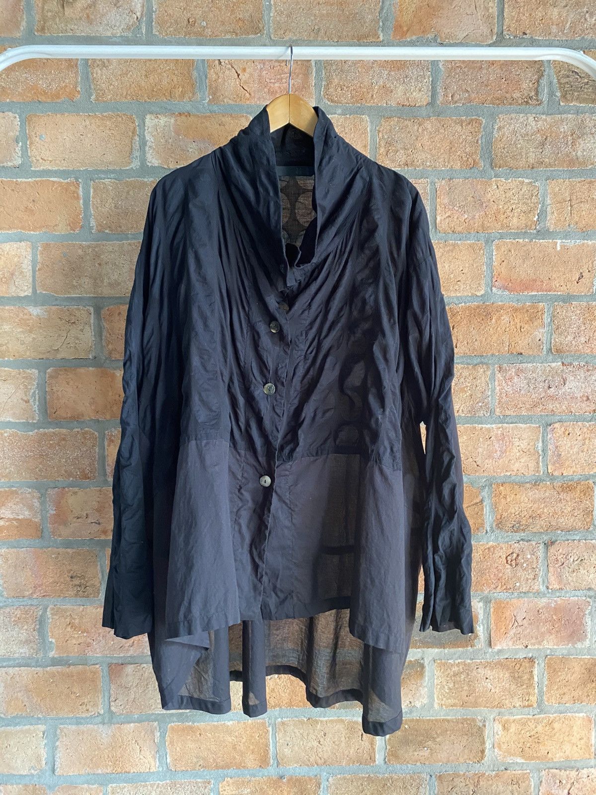 Designer × Japanese Brand MOYURU Black Loose-Fit Printed Shirt. Size S / US 4 / IT 40 - 1 Thumbnail