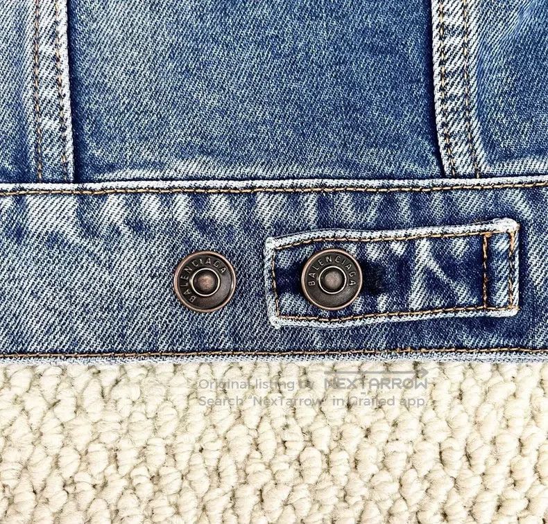 Balenciaga Balenciaga Blue Washed Destroyed Back Embroidered Double B Size US S / EU 44-46 / 1 - 6 Thumbnail