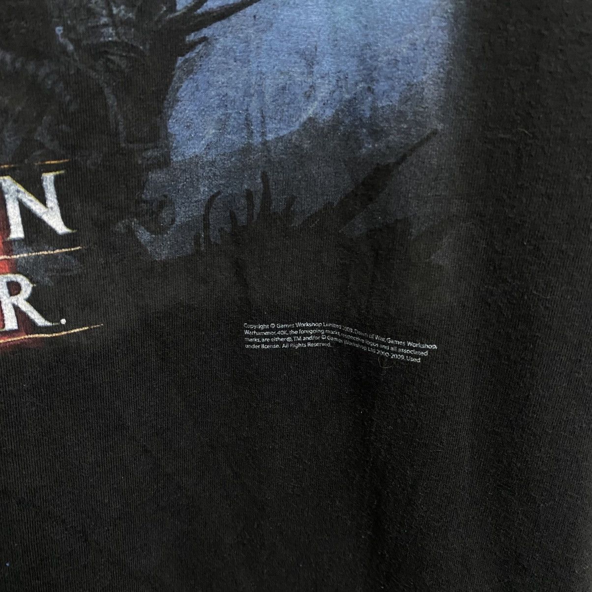 Vintage Vintage Warhammer 40000 Dawn Of War Promo Game Black T-Shirt Size US XL / EU 56 / 4 - 11 Thumbnail