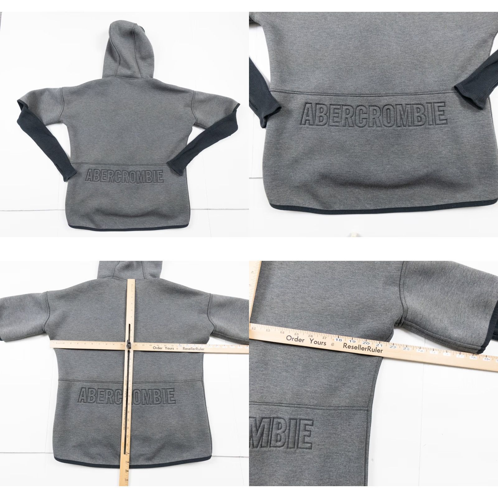 Abercrombie & Fitch Abercrombie & Fitch Women Sweater Hoodie Full Zip Asymmetrical Casual Jacket S Gray 90s? Size S / US 4 / IT 40 - 8 Thumbnail