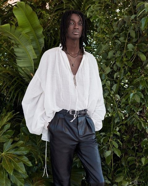 Saint Laurent Paris o1b1hav111224 Blouse in Cotton in Off White Size L / US 10 / IT 46 - 3 Thumbnail