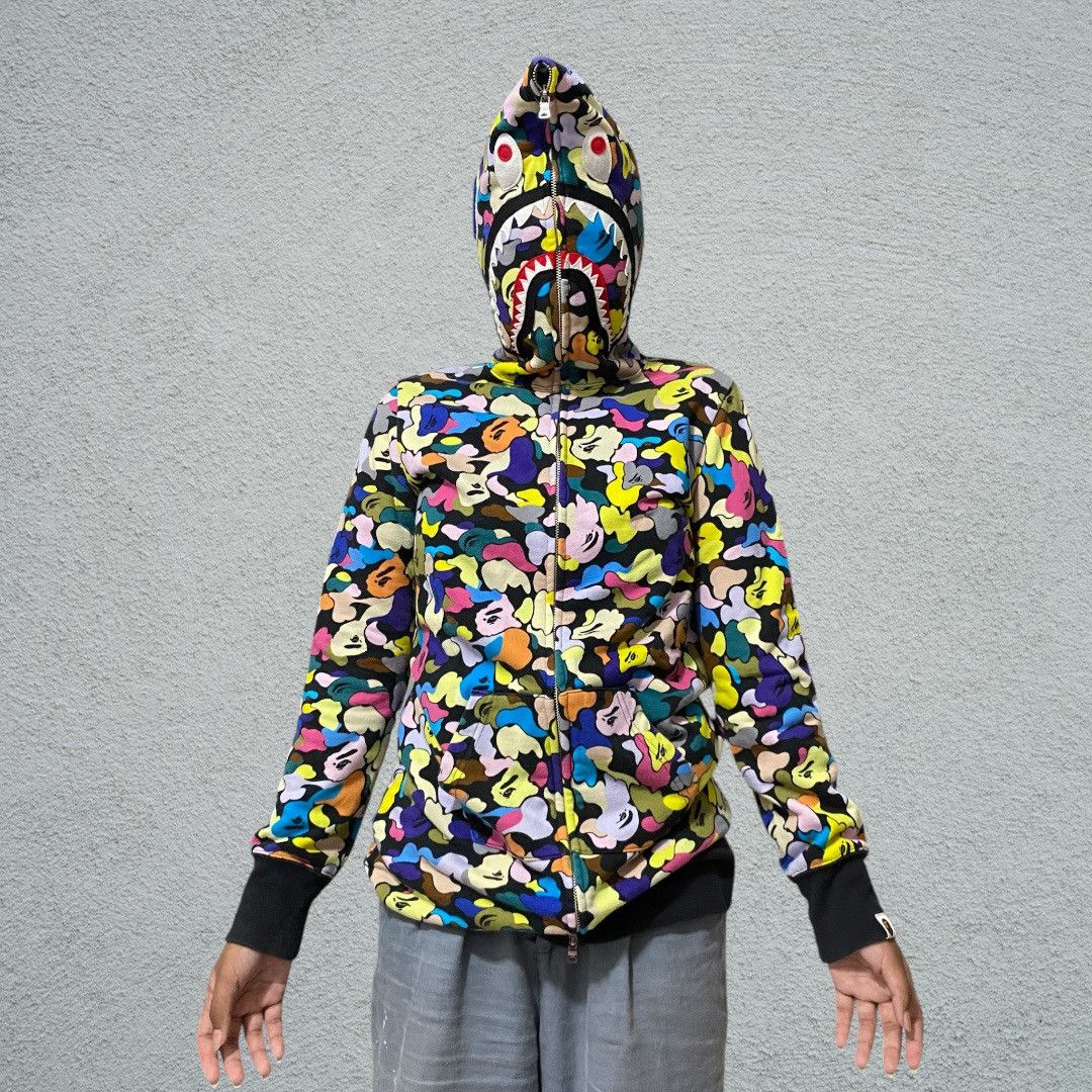 Bape BAPE MULTI CAMO FULL-ZIP SHARK JACKET Size XS / US 0-2 / IT 36-38 - 2 Thumbnail