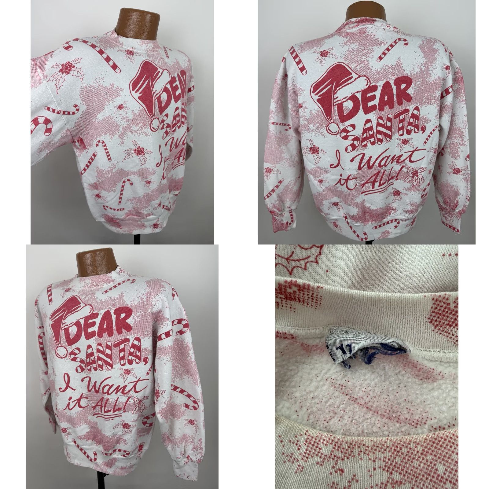 Gloverall VINTAGE Mens Small Christmas Sweatshirt Shirt Size US S / EU 44-46 / 1 - 8 Thumbnail