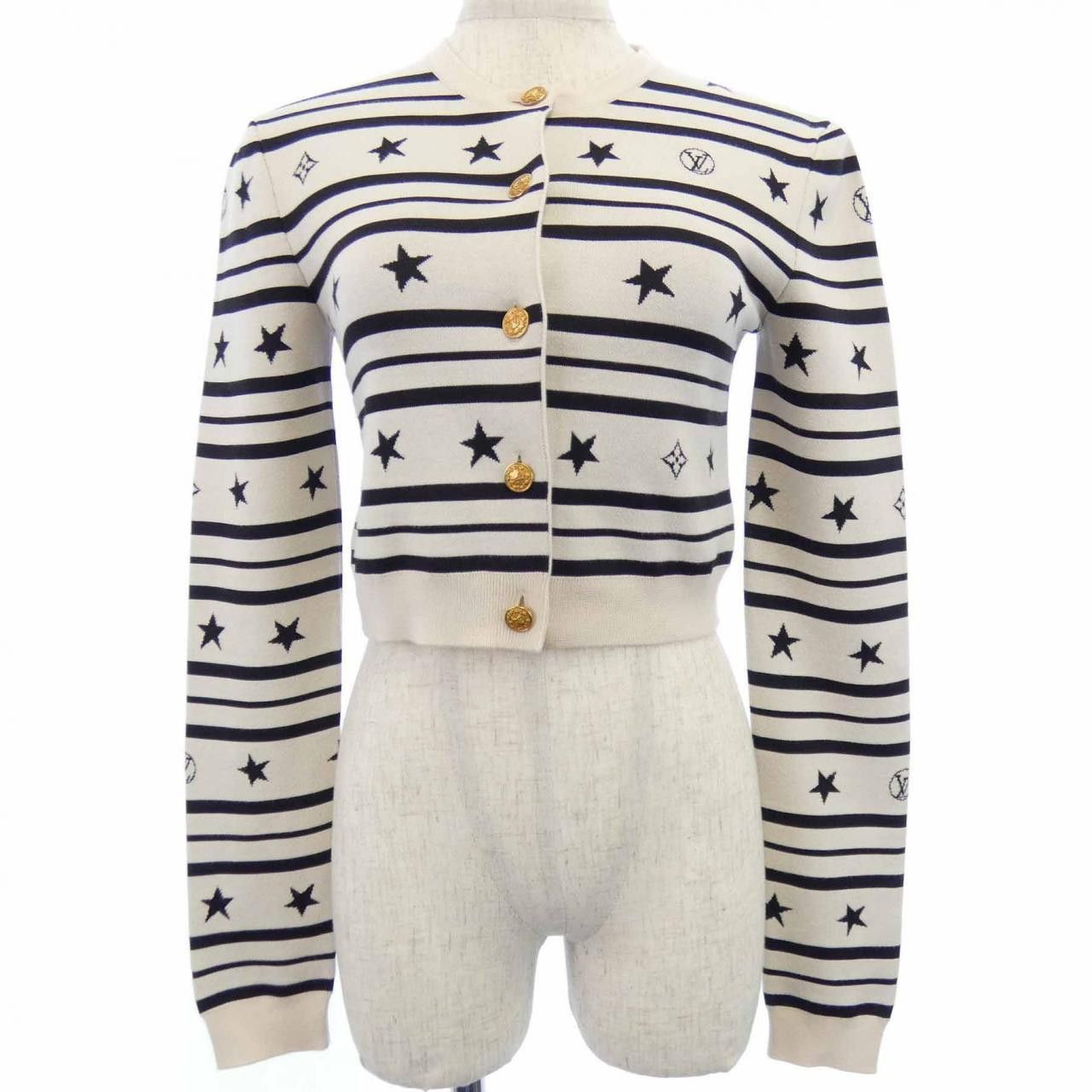 Louis Vuitton Louis Vuitton Louis Vuitton LV Summer Stardust Cropped Cardigan Textile Tops FNKC06PN0 DUTY FREE for USA Size ONE SIZE - 1 Thumbnail
