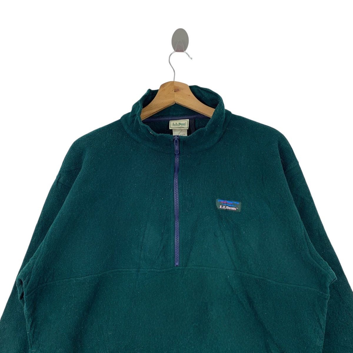 L.L. Bean × Vintage Vintage L.L.BEAN Outdoor Old Skool Logo Zipper Sweatshirt Size US M / EU 48-50 / 2 - 3 Thumbnail