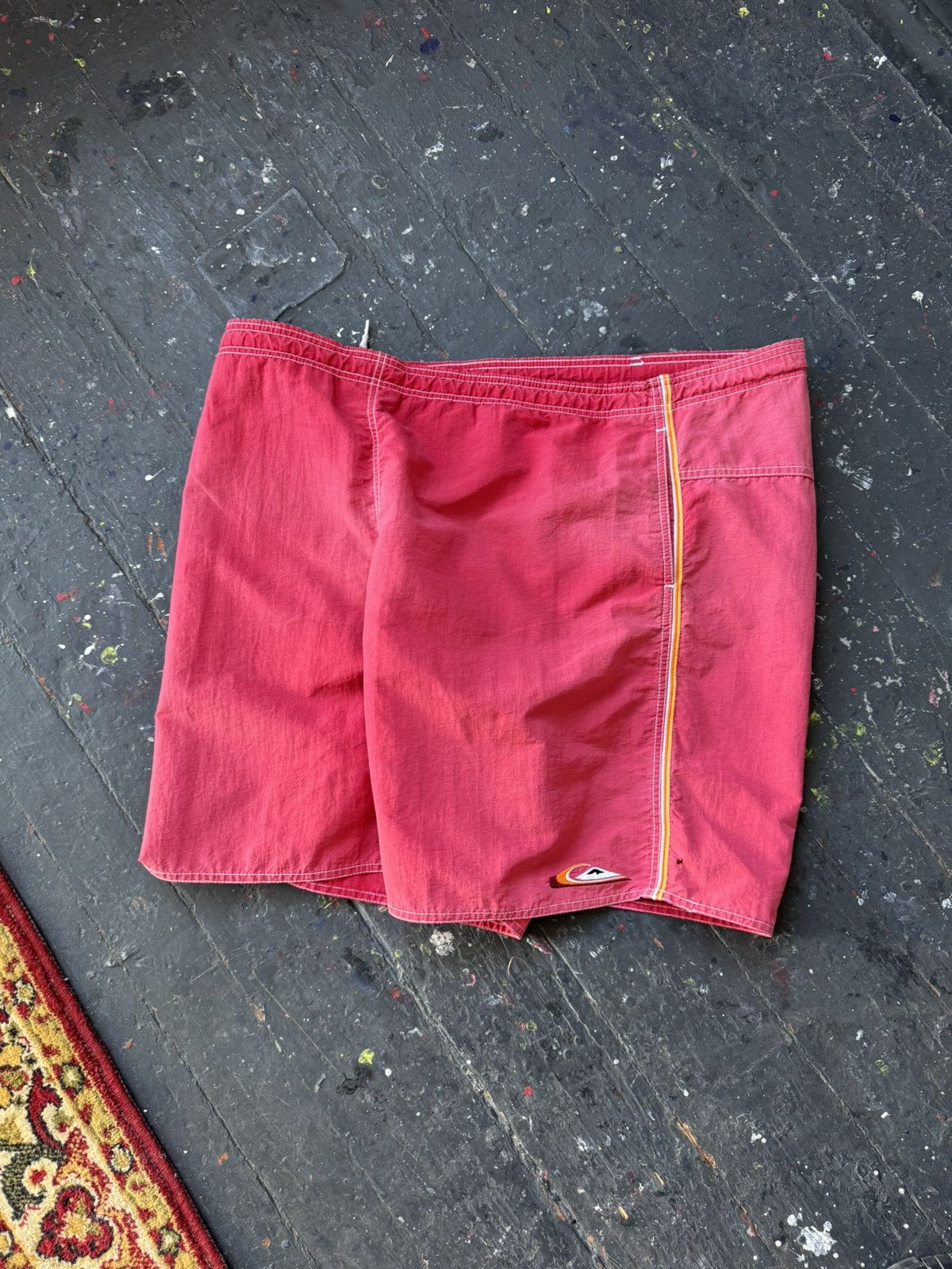 Quiksilver Vintage Quiksilver Board Shorts Surf Swim Trunks Faded Red Size US 36 / EU 52 - 2 Thumbnail