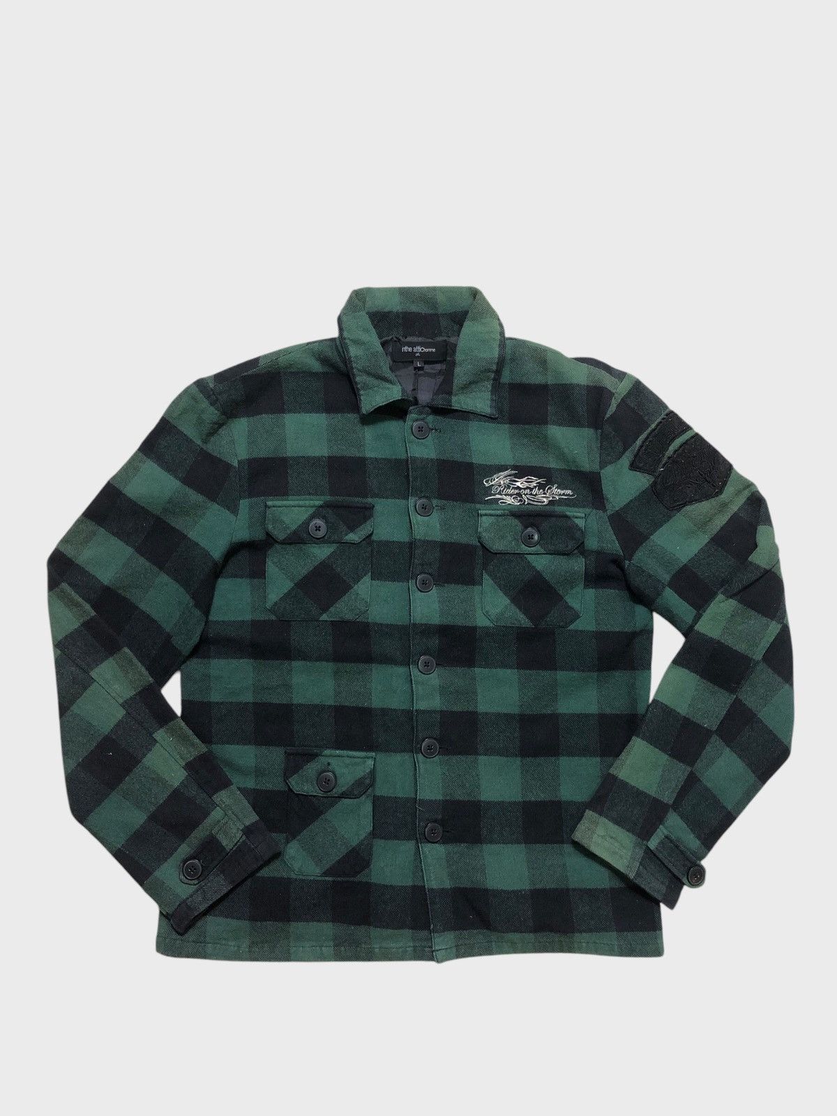 Vintage In The Attic Homme Riders on the Storm Plaid Shirt