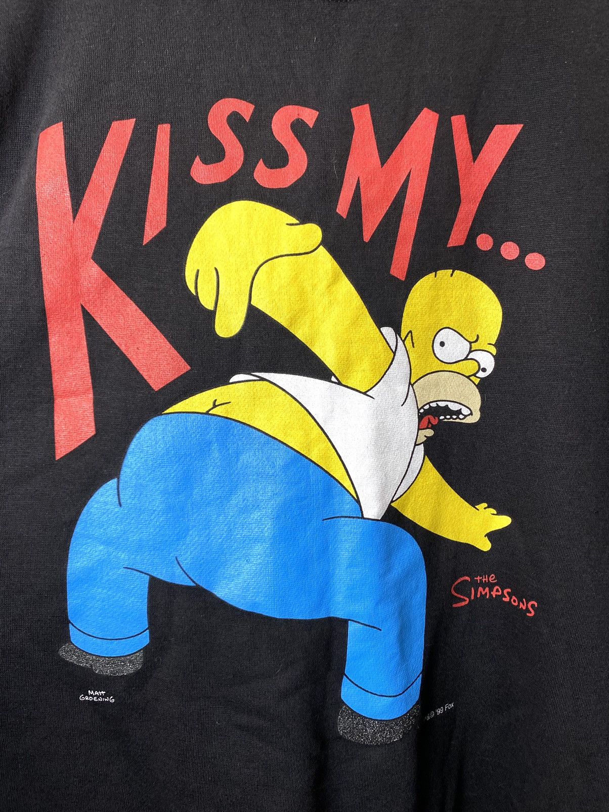 Cartoon Network Rare! 99’ Vintage The Simpsons Kiss My Ass Sweatshirt Fox Size US M / EU 48-50 / 2 - 2 Thumbnail