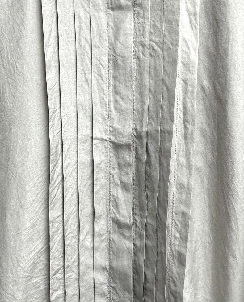 Issey Miyake Issey Miyake Grey silk pleated shirt Size US M / EU 48-50 / 2 - 2 Thumbnail