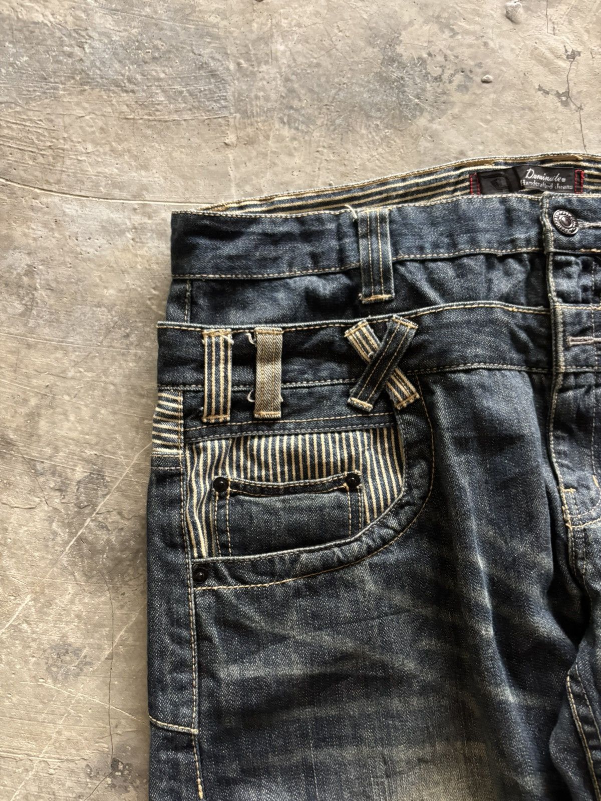 PPFM DOUBLE WAIST DOMINATE JAPANESE WASHED PUNK GRUNGE MUD RUSTY Size US 37 - 9 Thumbnail