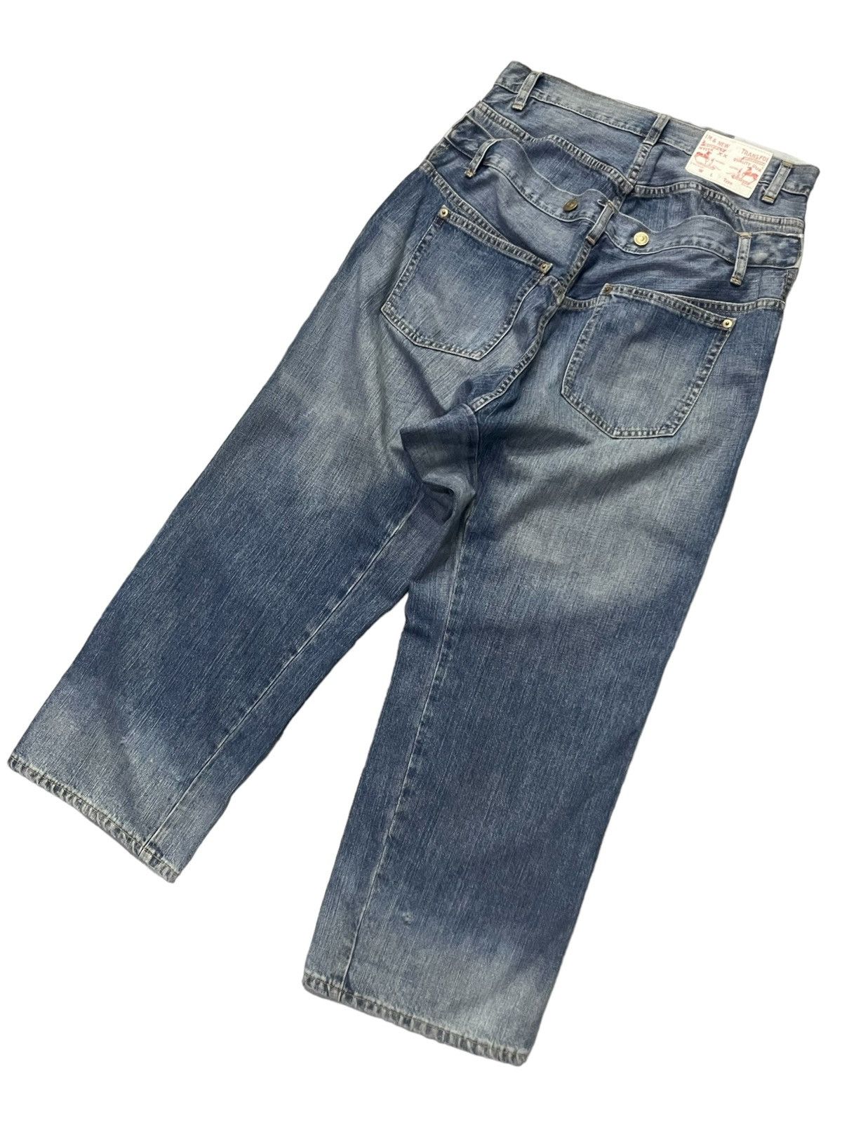 Dogtown × Japanese Brand × Thug Club Rna inc. japan double waist layer baggy denim pants Size US 30 / EU 46 - 3 Thumbnail