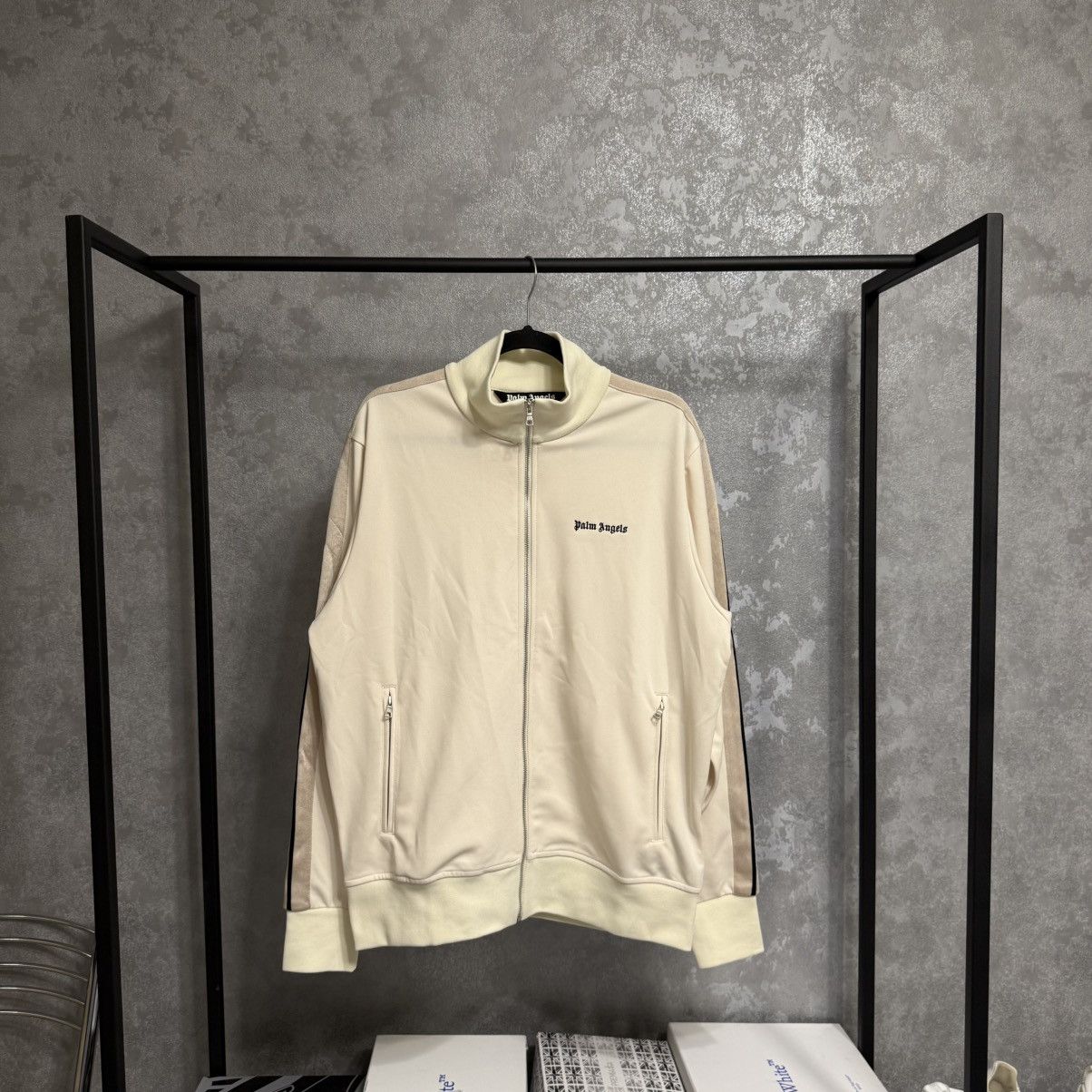 Palm Angels Palm Angels Cream Track Jacket Size US XL / EU 56 / 4 - 1 Thumbnail